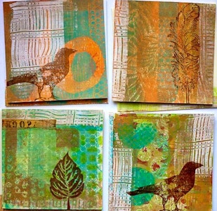NYC: Printmaking with a Gelli Plate Workshop (Kit Included) - Team
