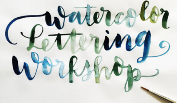 Intro to Brush Lettering Watercolor [Class in Los Angeles] The