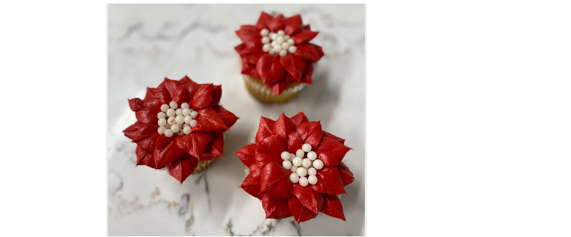 Poinsettia Cupcake