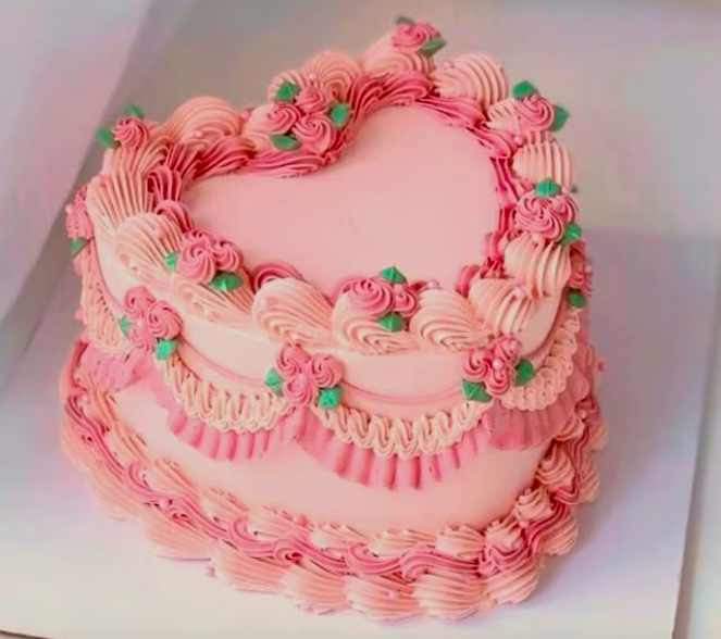 Vintage Heart Cake