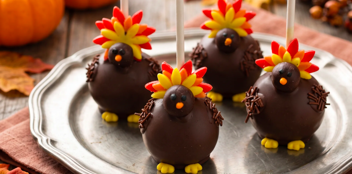 Thanksgiving Turkey Cake Pops