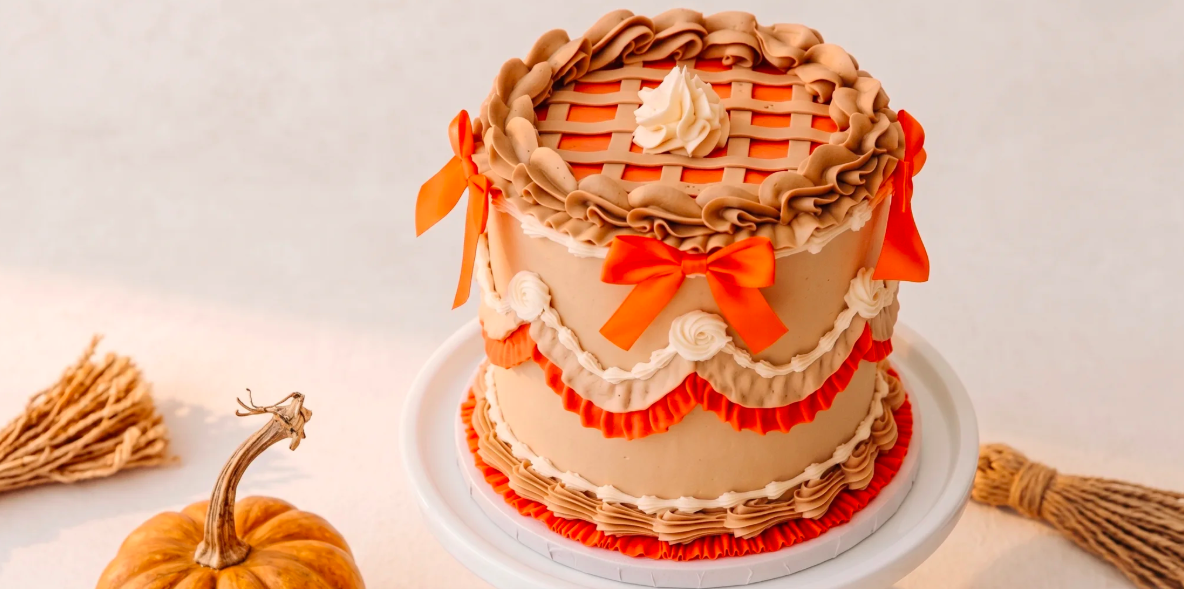 Teens Pumpkin Pie Vintage Cake & Pumpkin Spice Macaron Class