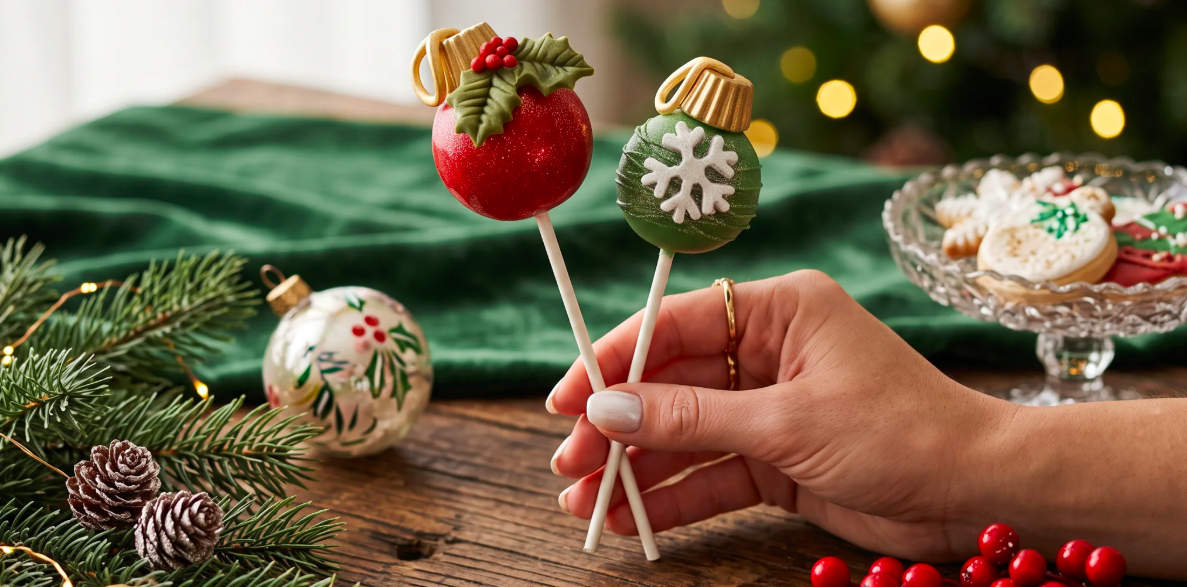 Holiday Ornament cake pop