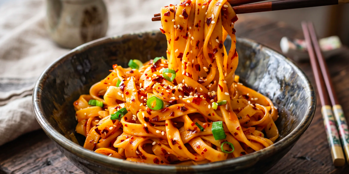 Family Sesame Chili Crisp Noodles with Mango Sorbet Class
