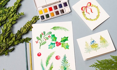 Watercolor Cards: Holiday Botanicals