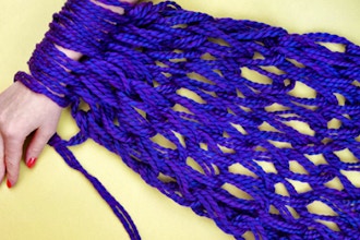 Learn How To Arm Knit a Scarf