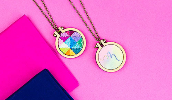 Make an Adorable Embroidered Pendant