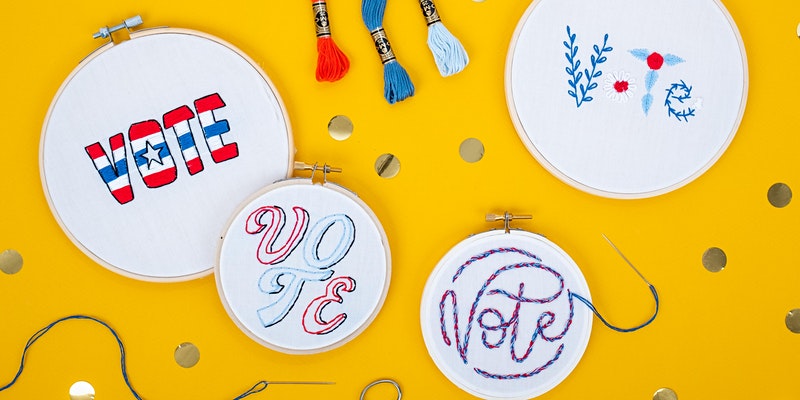 Vote Embroidered Patches WebJam