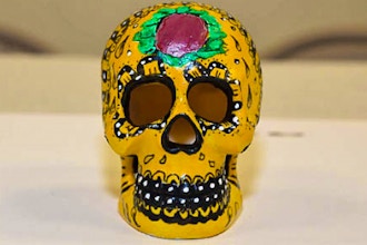 Wine and Art Painting: Day of the Dead Mask