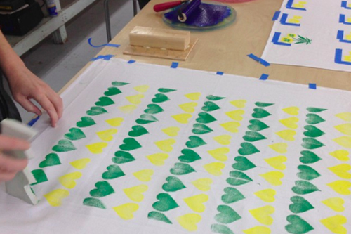 Blockprinting on Textiles Workshop