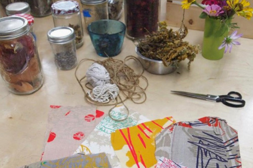 Dyeing with Nature with Mordanting Fabrics Morning