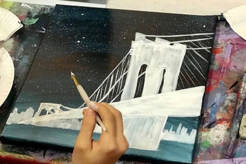 Beginner Landscape Painting on Canvas