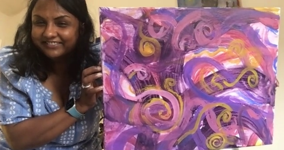 Adult: Abstract Painting for Relaxation