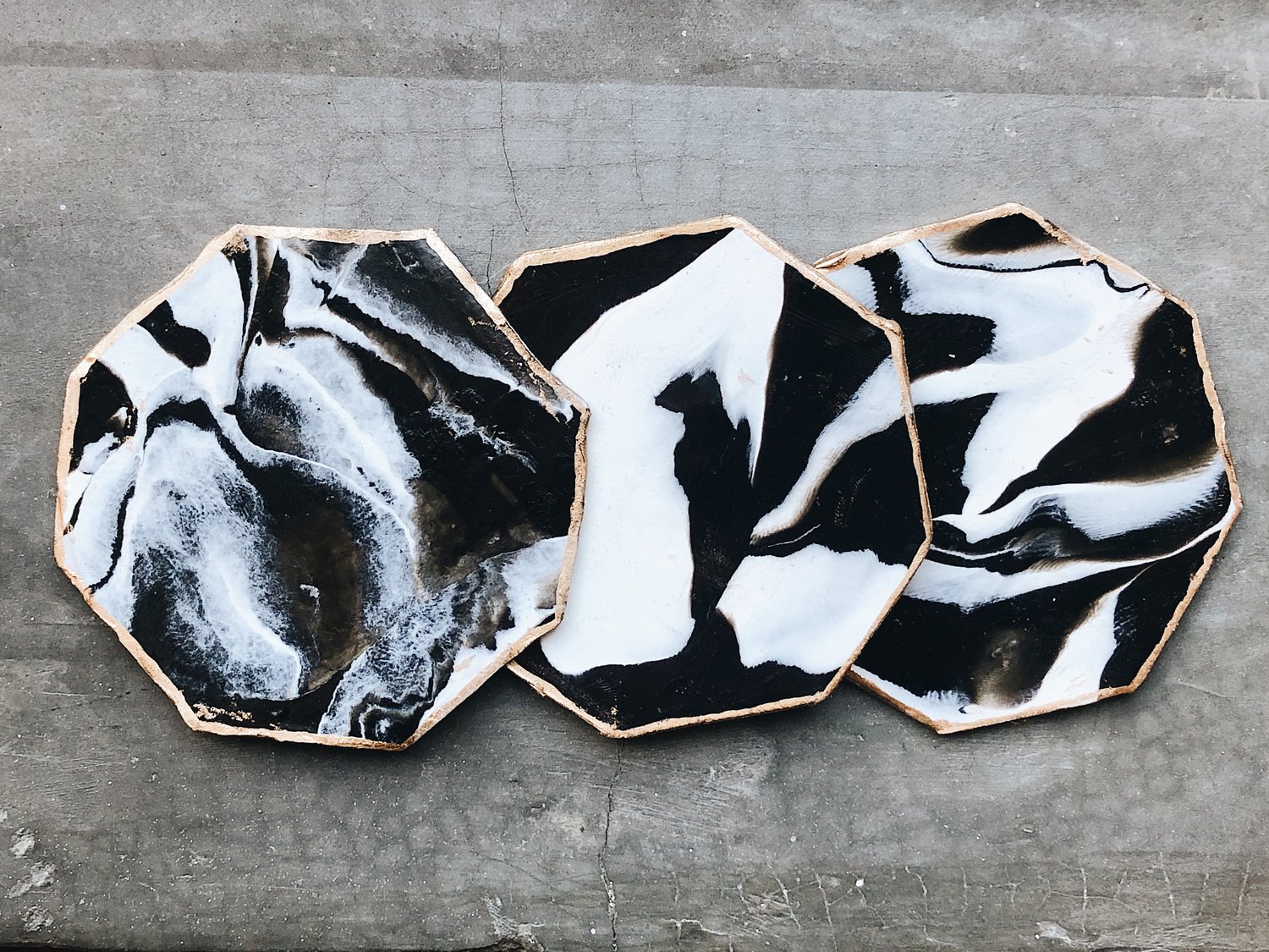 Marbled Clay Coasters