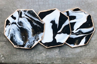Marbled Clay Coasters