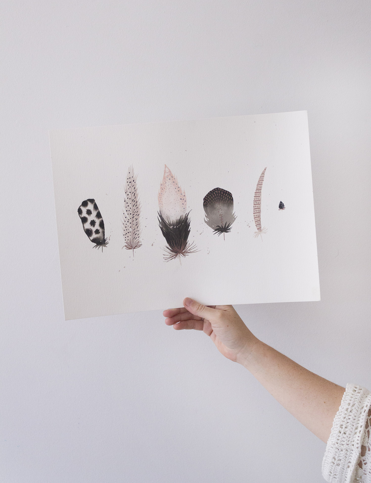 Watercolor Feathers
