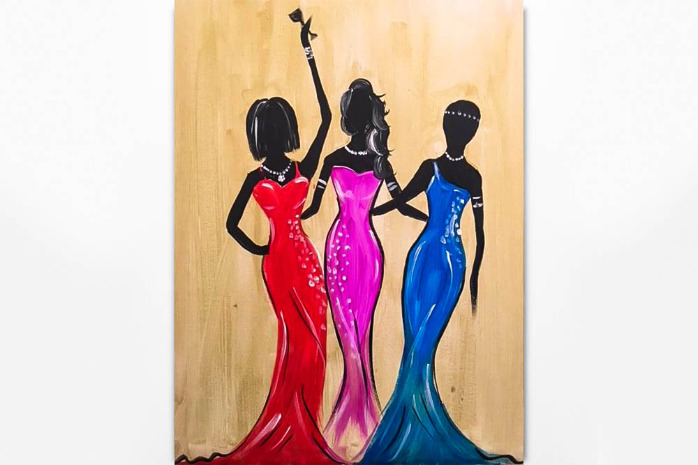 Paint and Sip: I'm With Her...and Her