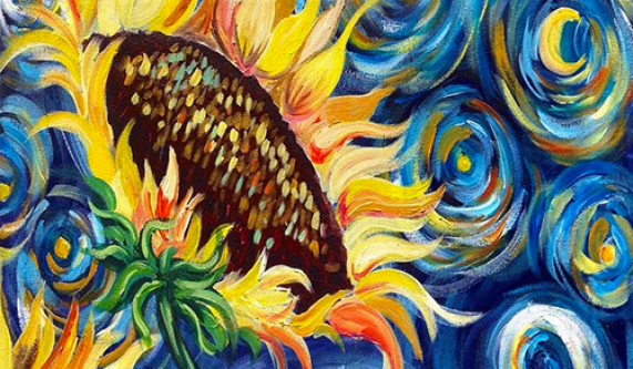 starry night sunflower