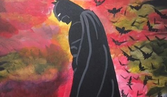 Paint and Sip: Bat Signal