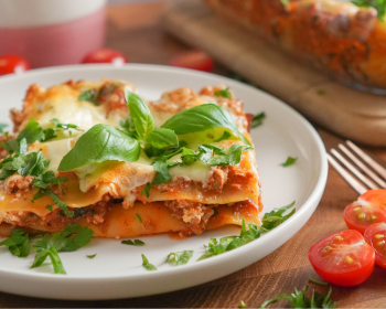 Fresh Noodle Lasagna & Zabaglione Italian Custard Dessert