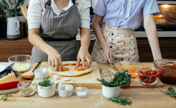 Homemade Pizza Party with Sorbet Dessert
