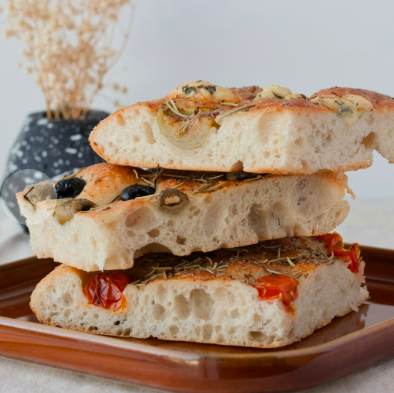 Fresh Focaccia Bread with Pesto