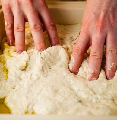Fresh Focaccia Bread with Pesto
