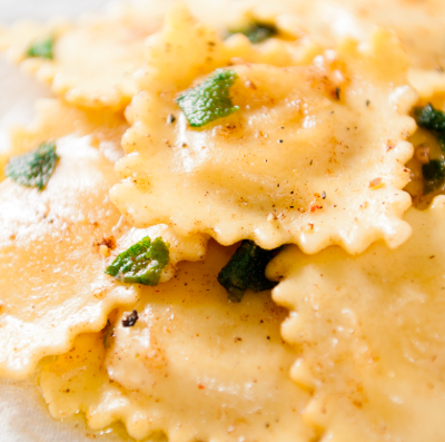 Handmade Ravioli with Brown Butter & Sage Sauce