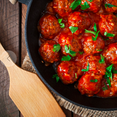 Handmade Spaghetti with Pomodoro & Meatballs