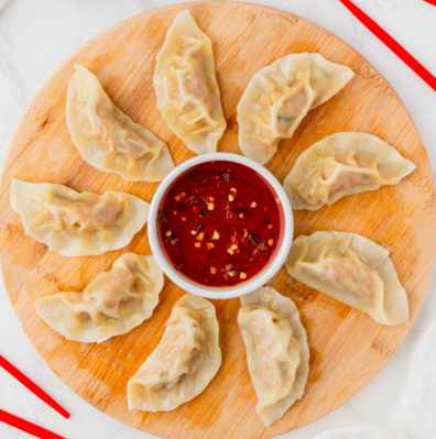 Chili Crisp Wonton Dumplings & Cucumber Salad