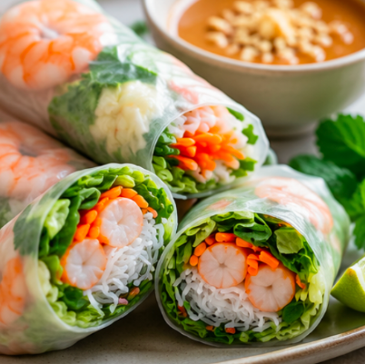 Massaman Curry and Fresh Spring Rolls