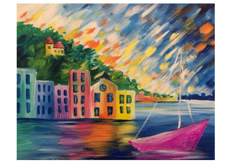 Paint and Sip: Portofino Harbor