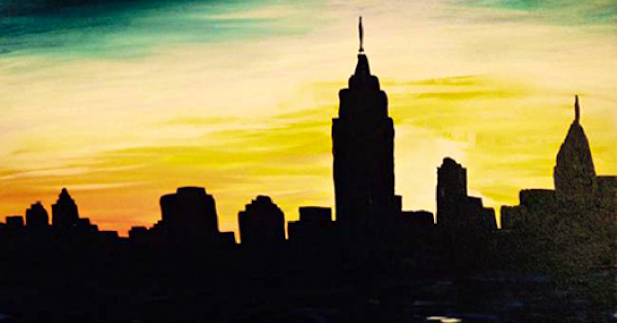 Paint and Sip: Manhattan Skyline - BYOB Painting Classes New York