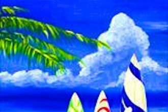 Painting Circle Beach Scene Painting Classes Los Angeles