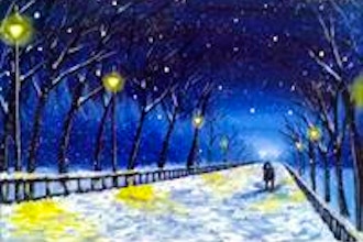 Painting Circle: Snowy Lovers Night