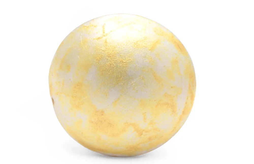 24k Gold Powder on Silver