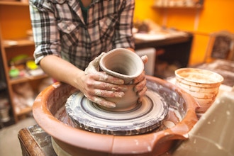 Pottery Wheel Throwing Class: Splatterware New York City