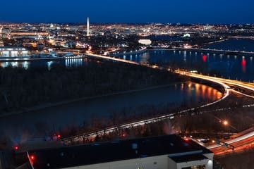 Overview of DC: Full Moonrise from the Central Place