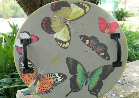 Round Wooden Serving Tray