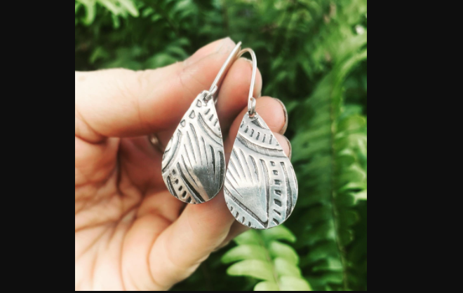 Textured Dangle Earrings