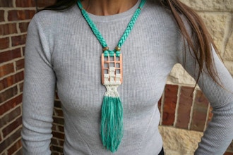 Dip-Dyed Macrame Necklace