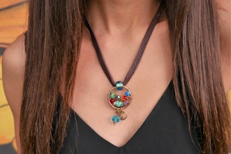 Stained Glass Dream Catcher Necklace