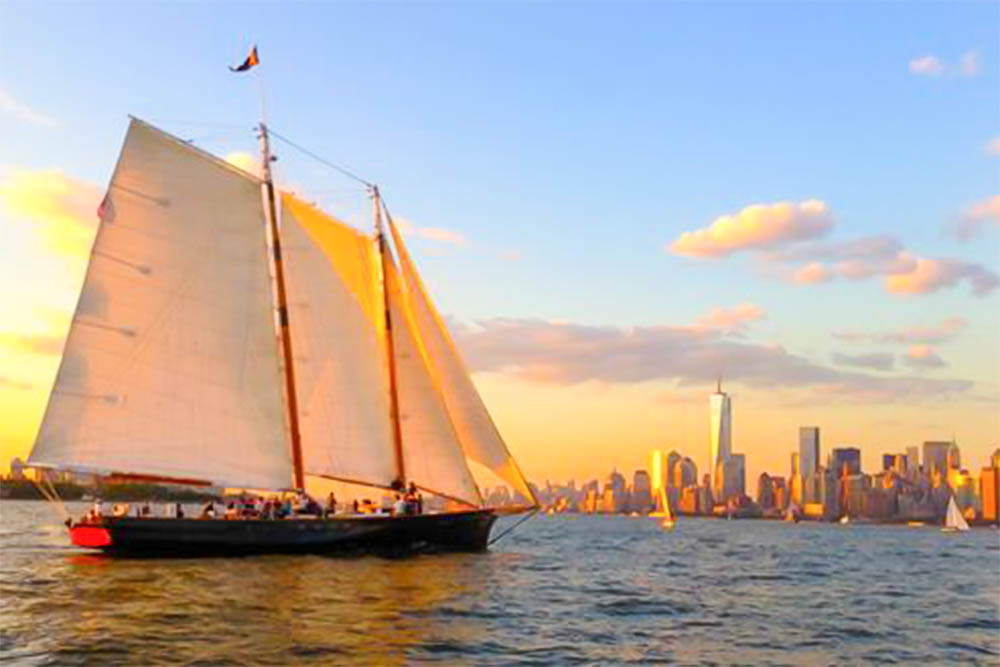 Mimosa Sail on Schooner America 2.0