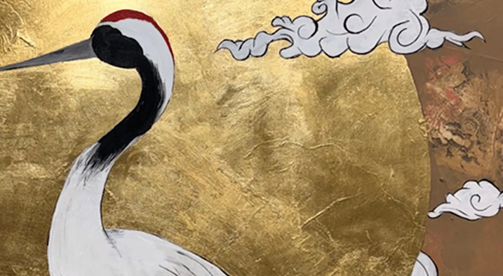 Luminous & Luxurious Layers: Gold Leaf & Metallic Paint