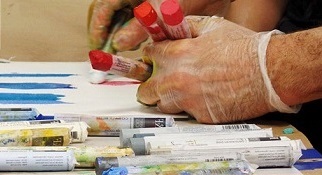 Painting with R&F Pigment Sticks
