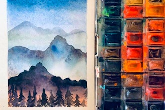 Artistic Landscape Watercolor: Connect with Nature