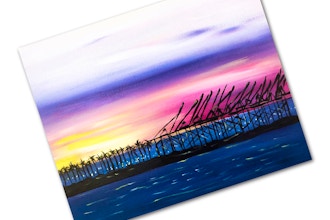 Paint + Sip: Long Beach Port at Sunset