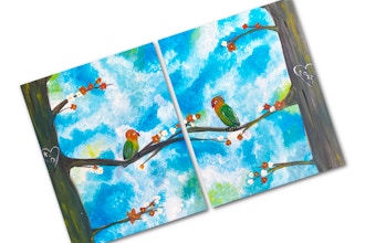 Paint + Sip: Love Birds (Diptych Style)
