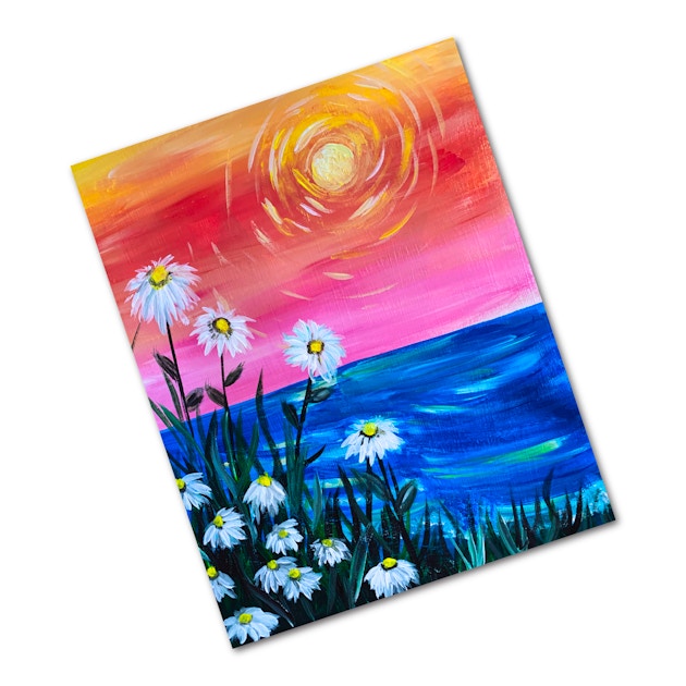 Paint + Sip: Spring Daisies [Class in Los Angeles] @ Brushstrokes +  Beverages™
