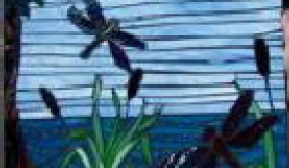 Mosaic Glass on Wood